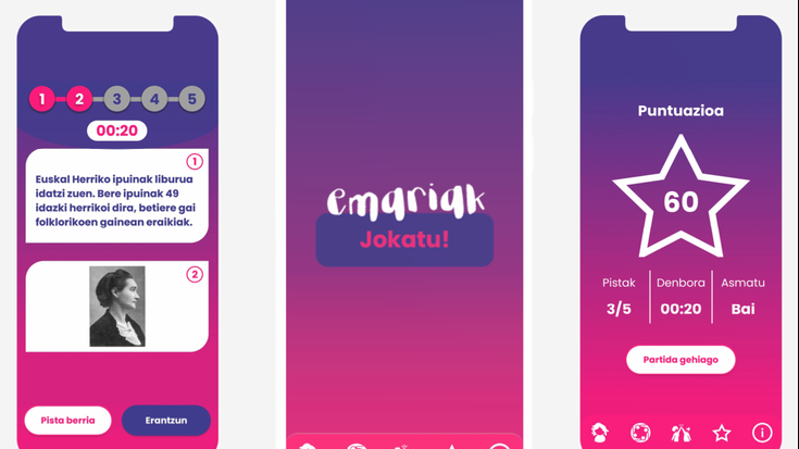 Kalaka koperatibako Ilazki Gainzak eta Nerea Uriak 'Emari' app-aren berri eman digute