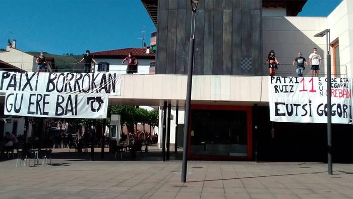 Patxi Ruizi elkartasuna adierazteko Bortziriak, Malerreka eta Baztango zazpi lagunek 72 orduko baraualdia hasi dute