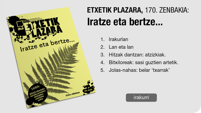 170. Etxetik Plazara: Iratze eta bertze