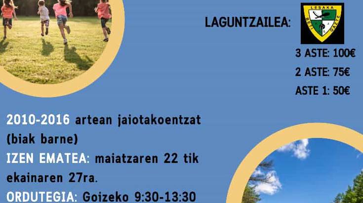 Kirol udalekuak Lesakan