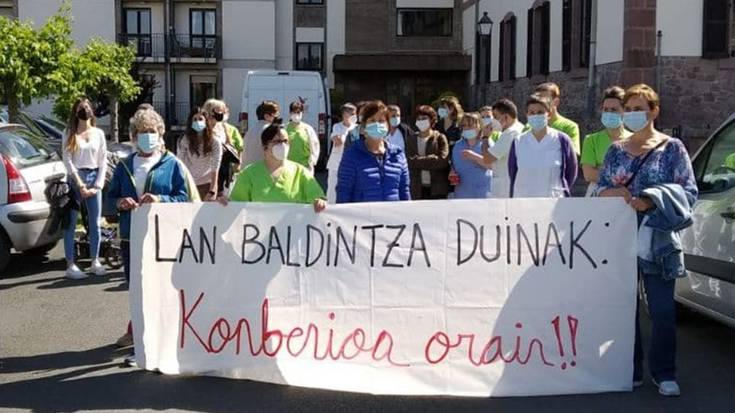 Zahar etxeetan hitzarmena eta baldintza duinak eskatzeko elkarretaratzea eginen dute asteartean Elizondon