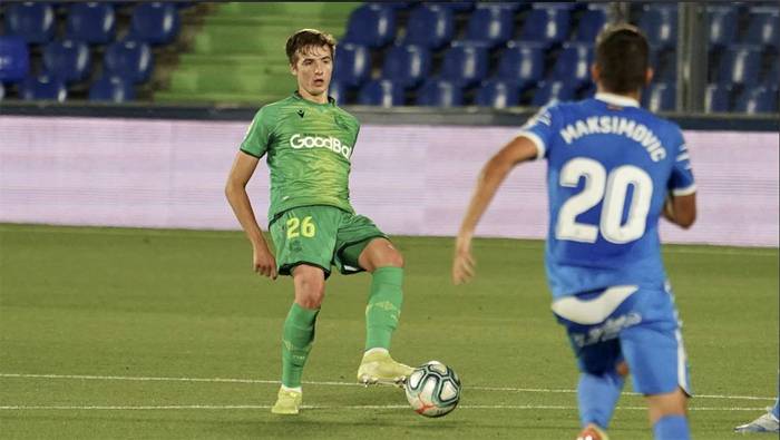 Realaren futbol talde nagusiarekin debuta egin du Jon Pacheco elizondoarrak