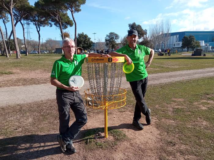 Baxi Basajaun taldeko beteranoek itxura ona eman dute Kataluniako Disko Golf Irekian