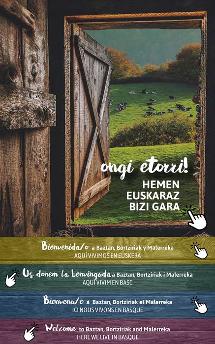 ‘Ongi etorri! Hemen euskaraz bizi gara’ argitalpena prestatu dute Baztan, Bortziriak eta Malerrekako Euskara Zerbitzuek turistendako