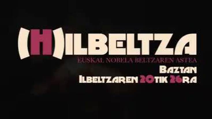 Euskal Nobela Beltzaren Astea iragartzeko bideoa egin dute