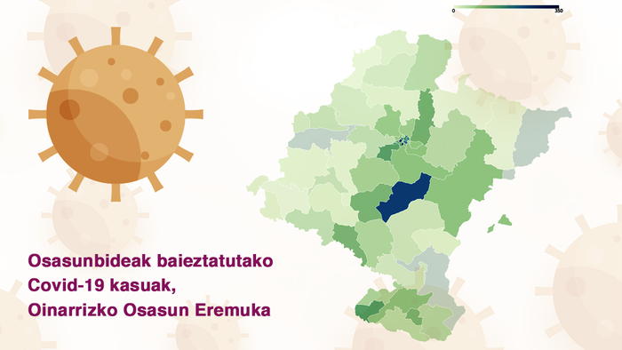 Osasunbideak PCR proben bitartez baieztatutako Covid-19 kasuak, Oinarrizko Osasun Eremuka