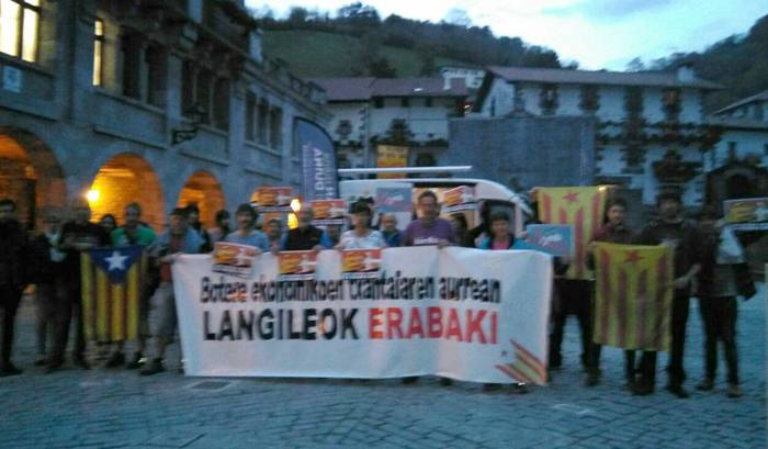 Leitzan geldialdia izan du LAB sindikatuaren ekimen ibiltariak