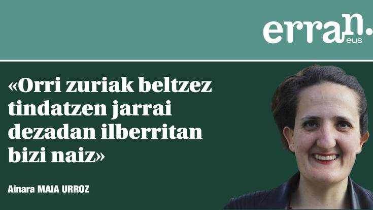 GUTUNA. «Orri zuriak tintaz margotzen»