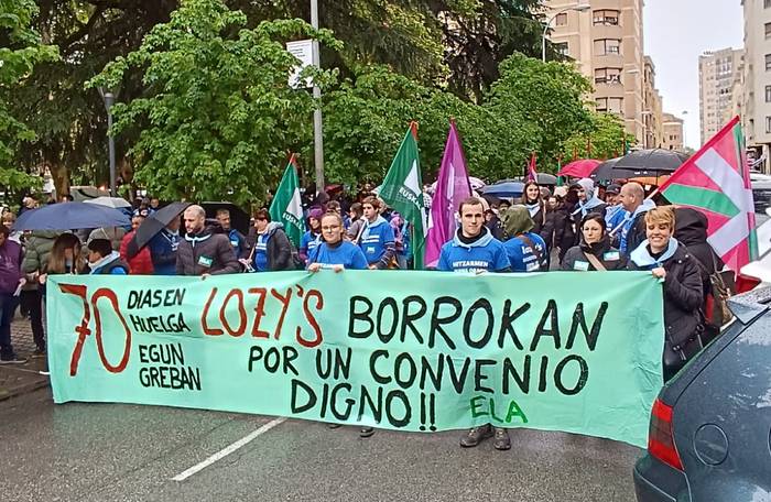 Lozy'seko langileak Iruñean izan dira Langilearen Nazioarteko Egunean