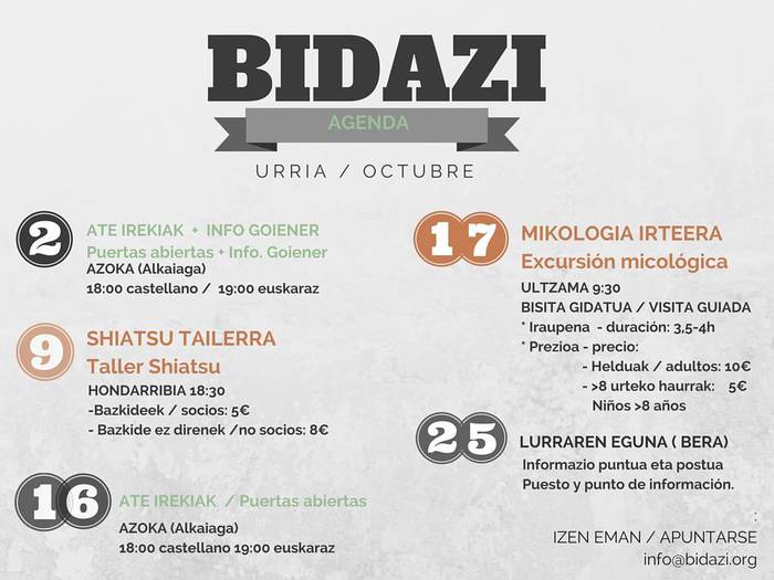 Urria ekitaldiz bete dugu!