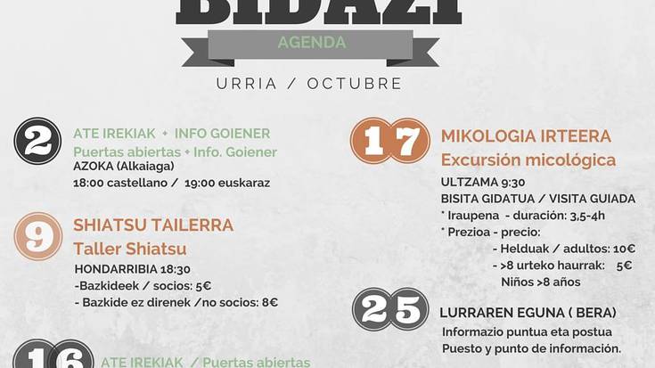 Urria ekitaldiz bete dugu!