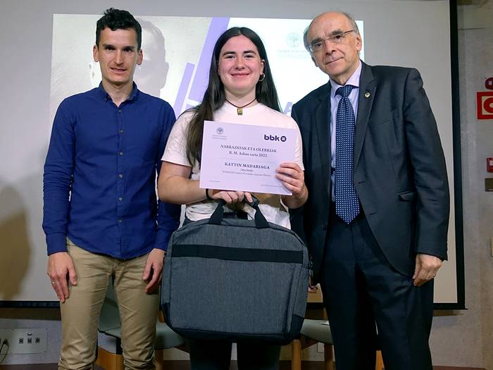Aipamen berezia izan du Arantzako Kattin Madariagak RM Azkue Literatura Sarietan