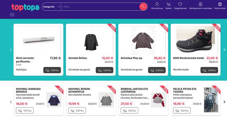 Toptoparekin erosketak orain dendan ere jaso ditzakezu