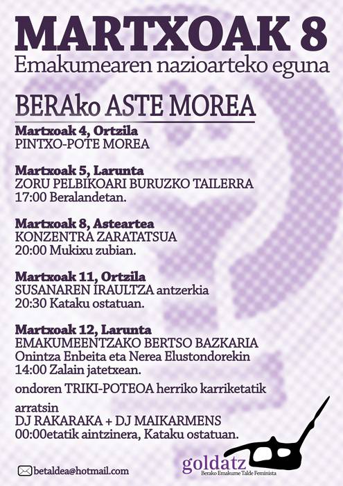 Martxoak 8ari begira "Emakumeen Nazioarteko Eguna"