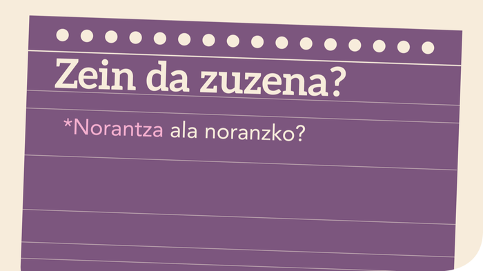 *Norantza ala noranzko?