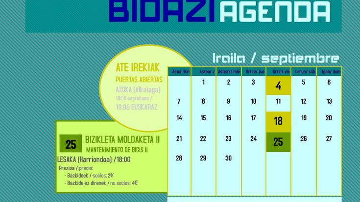 BIDAZIKO EKITALDIAK BERRIZ MARTXAN DIRA! Hauxe da 