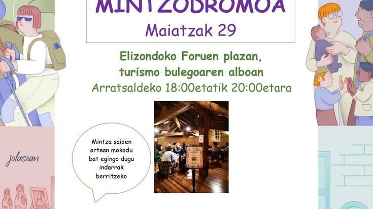 Solaslagunen Mintzodromoa izanen da arratsaldez Elizondon