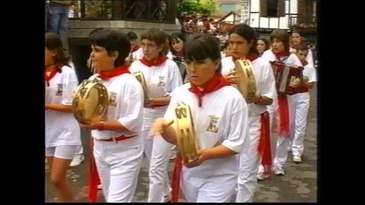 Lesakako sanferminetako txupinazoa eta bezperako bertze hainbat ekitaldi 1999an