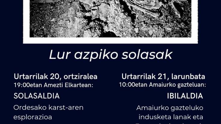 Lur azpiko solasak zikloa antolatu du Elizondoko Amezti elkarteak