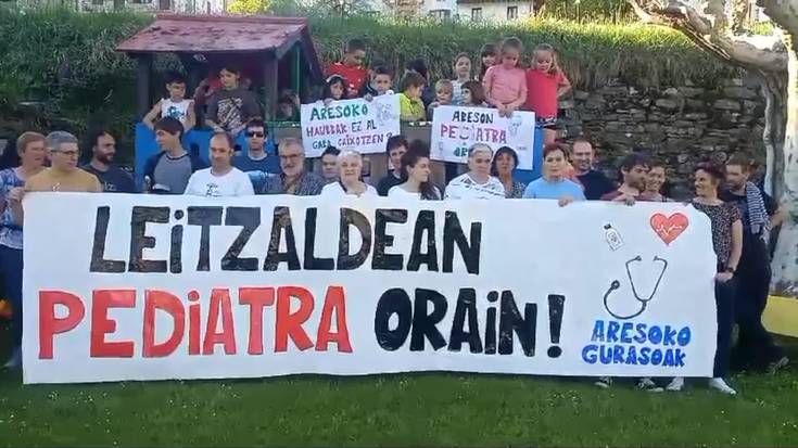 Leitzaldean pediatra eskatzeko elkarretaratzea Areson