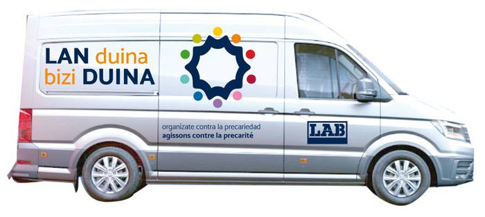 LAB sindikatuaren lan duinaren aldeko ekimen ibiltariak Iruña eta Durango lotuko ditu