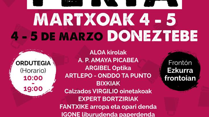 Baztan-Bidasoko V. stock azoka izanen da asteburuan Donezteben