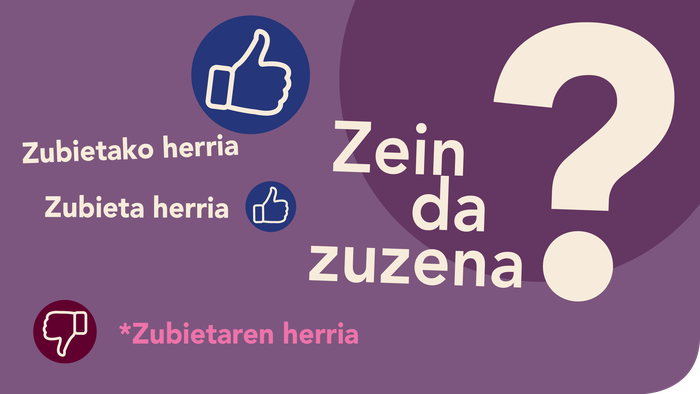 Zubietako herria ala Zubieta herria?