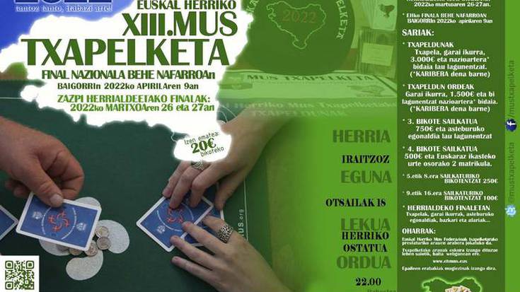 Euskal Herriko XIII. Mus Txapelketa abian da