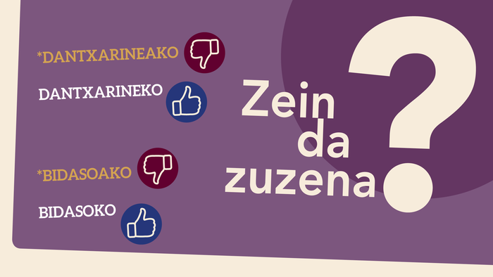 ‘Bidasoko’ ala ‘Bidasoako’? Dantxarineko ala Dantxarineako? Zein da zuzena?