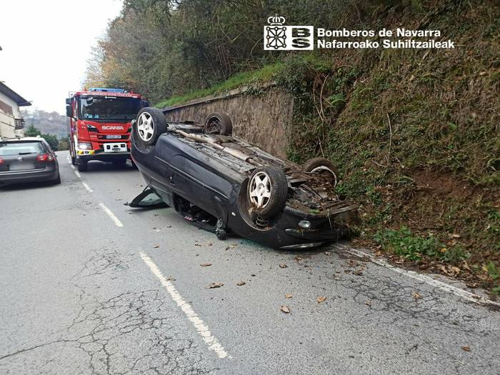 Auto istripua Beran, Lizuniagako errepidean