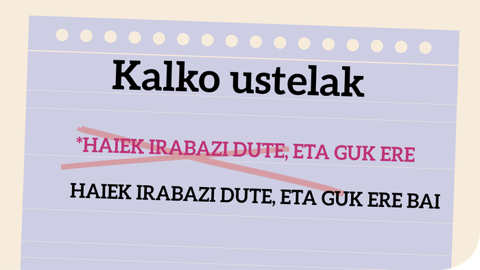 *'Haiek irabazi dute eta guk ere' edo 'haiek irabazi dute eta guk ere bai?'