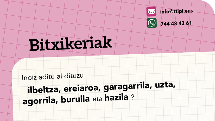Ilbeltza, ereiaroa, garagarrila, uzta, agorrila, buruila, urriaroa, hazila...