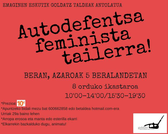 Autodefentsa feminista tailerra