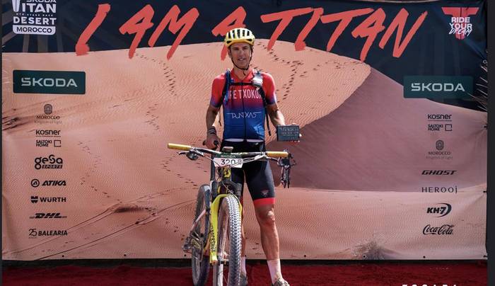 Marokoko Titan Desert proba bukatu du Rafa Pombar beratarrak