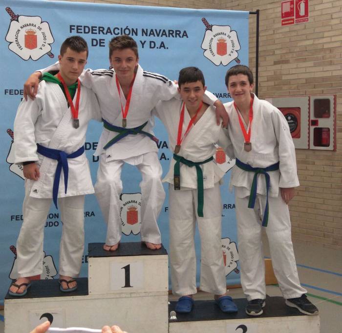 Errekako judokek hiru domina lortu dituzte Nafarroako Kirol Jokuetan
