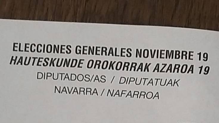 Espainiako hauteskundeetako boto paperekin gaizki-ulertua sortu da