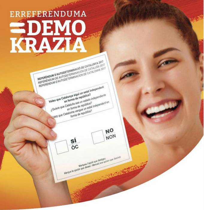 Kataluniar herriari elkartasuna adierazteko elkarretaratzeak deitu ditu EH Bilduk Leitzan eta Elizondon