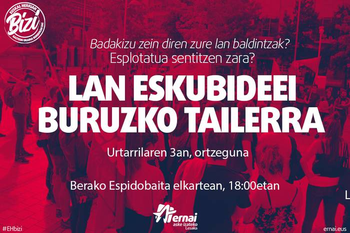 Lan eskubideei buruzko tailerra eginen dute urtarrilaren 3an Beran