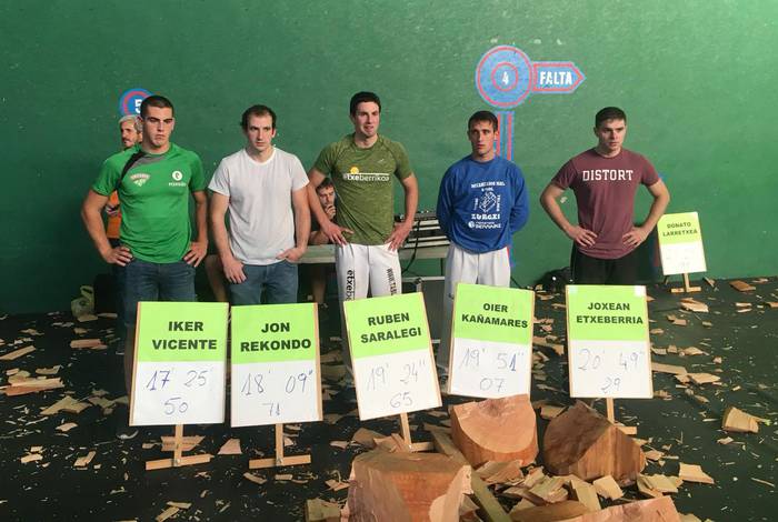 Nafarroako lehen mailako aizkora txapelketako finalerako boskotea erabaki da