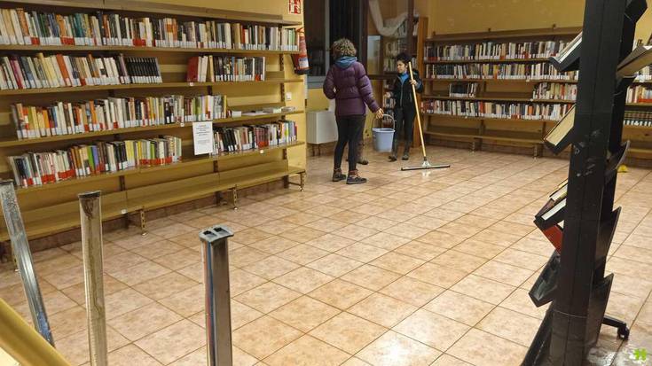Urak egindako kalteak zuzendu bitartean Doneztebeko liburutegia itxita egonen da