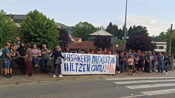 Gasteizko hilketa matxista salatzeko kontzentrazioa egin dute Beran