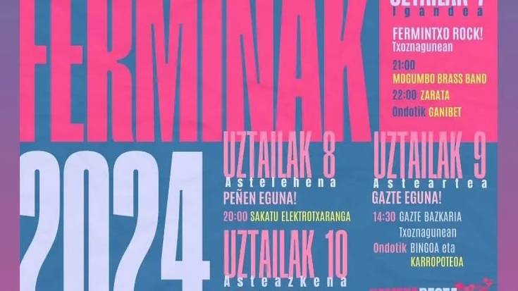 Lesakako Txosna Batzordeak egitarau betea prestatu du aurtengo bestetarako